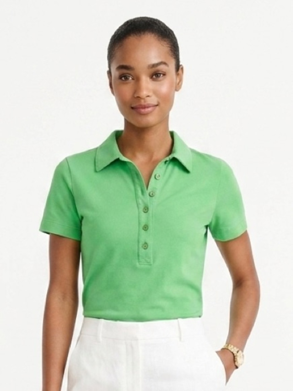 Tory Burch Girls Lime Green Short-Sleeve Polo